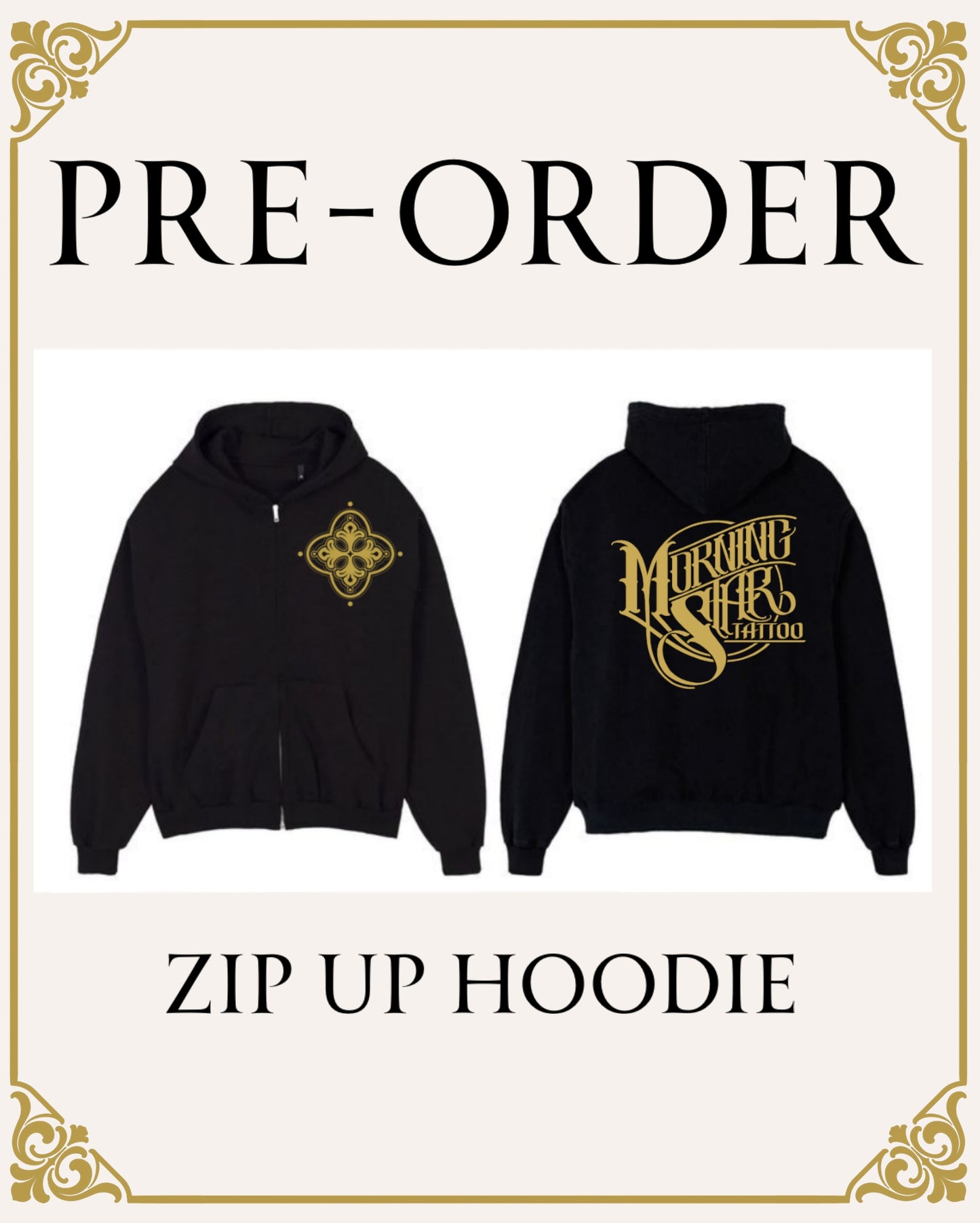 Rosette Zip-Up Hoodie Preorder