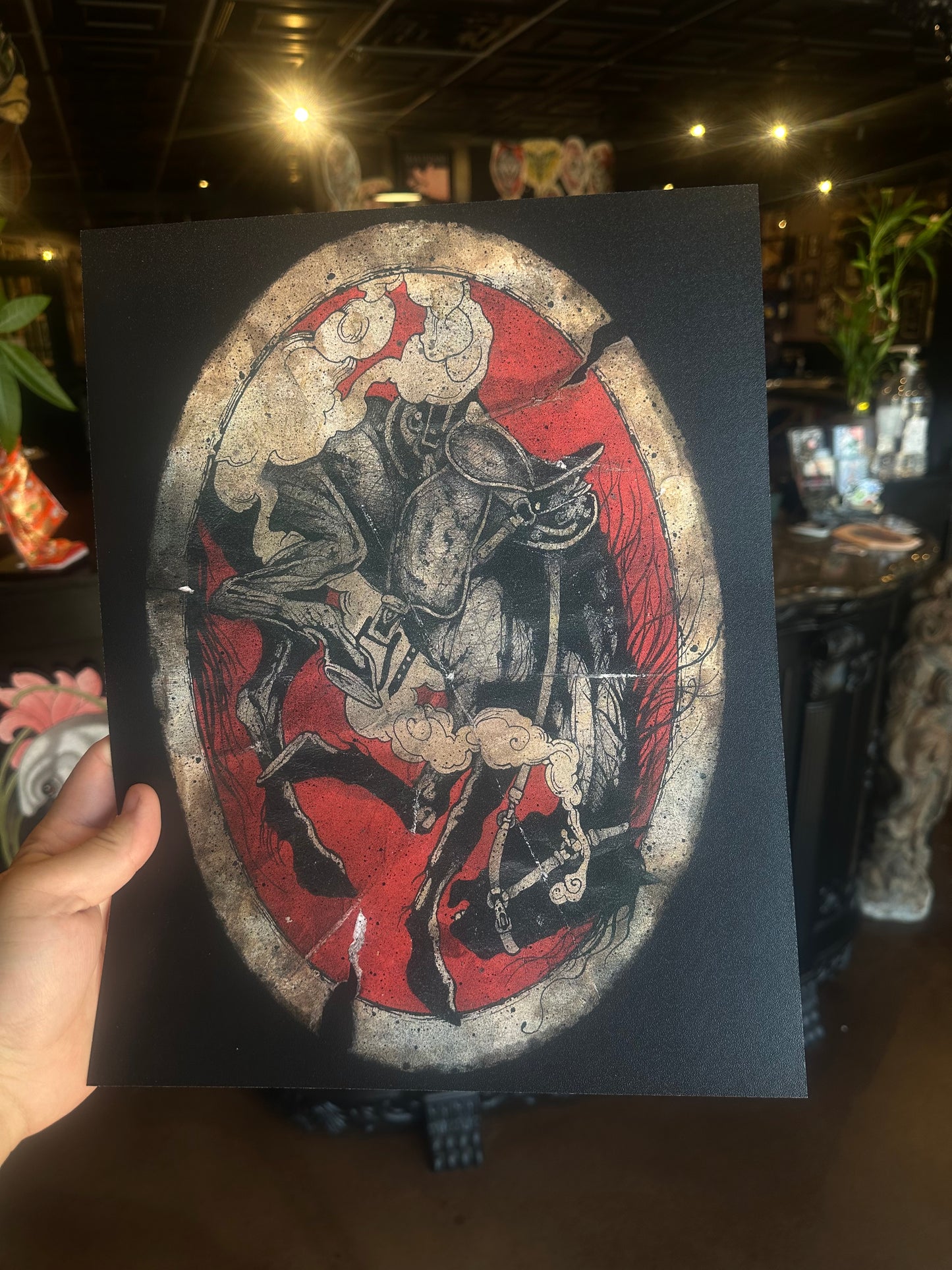 “Cowboy Killer” Blackwork Illustrative Tattoo Style Art Print 11x14”