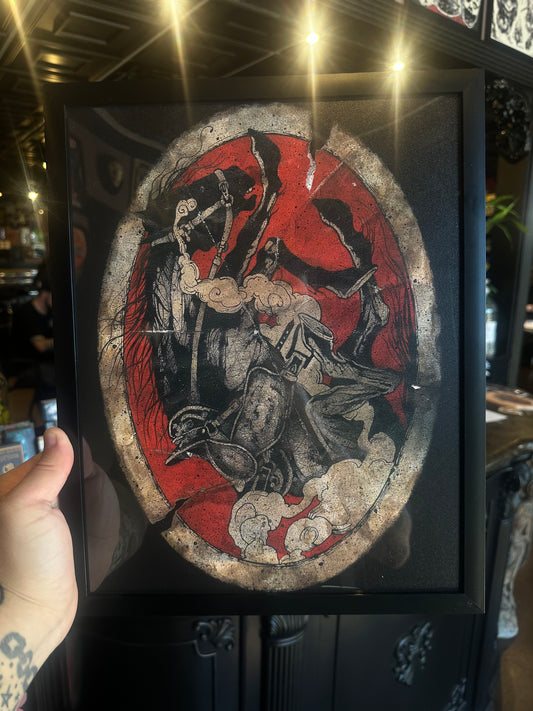“Cowboy Killer” Blackwork Illustrative Tattoo Style Art Print 11x14”