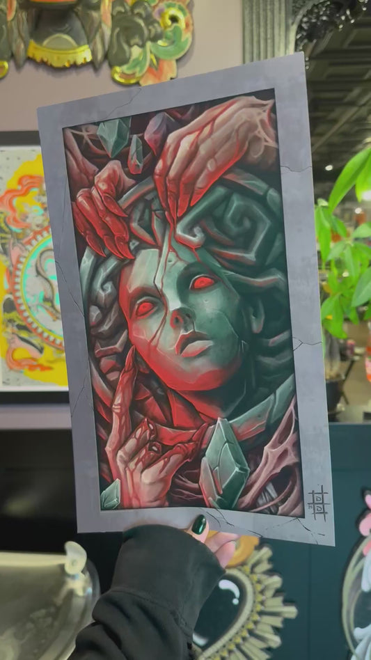 Medusa Illustrative Tattoo Style Art Print 8.5x14"